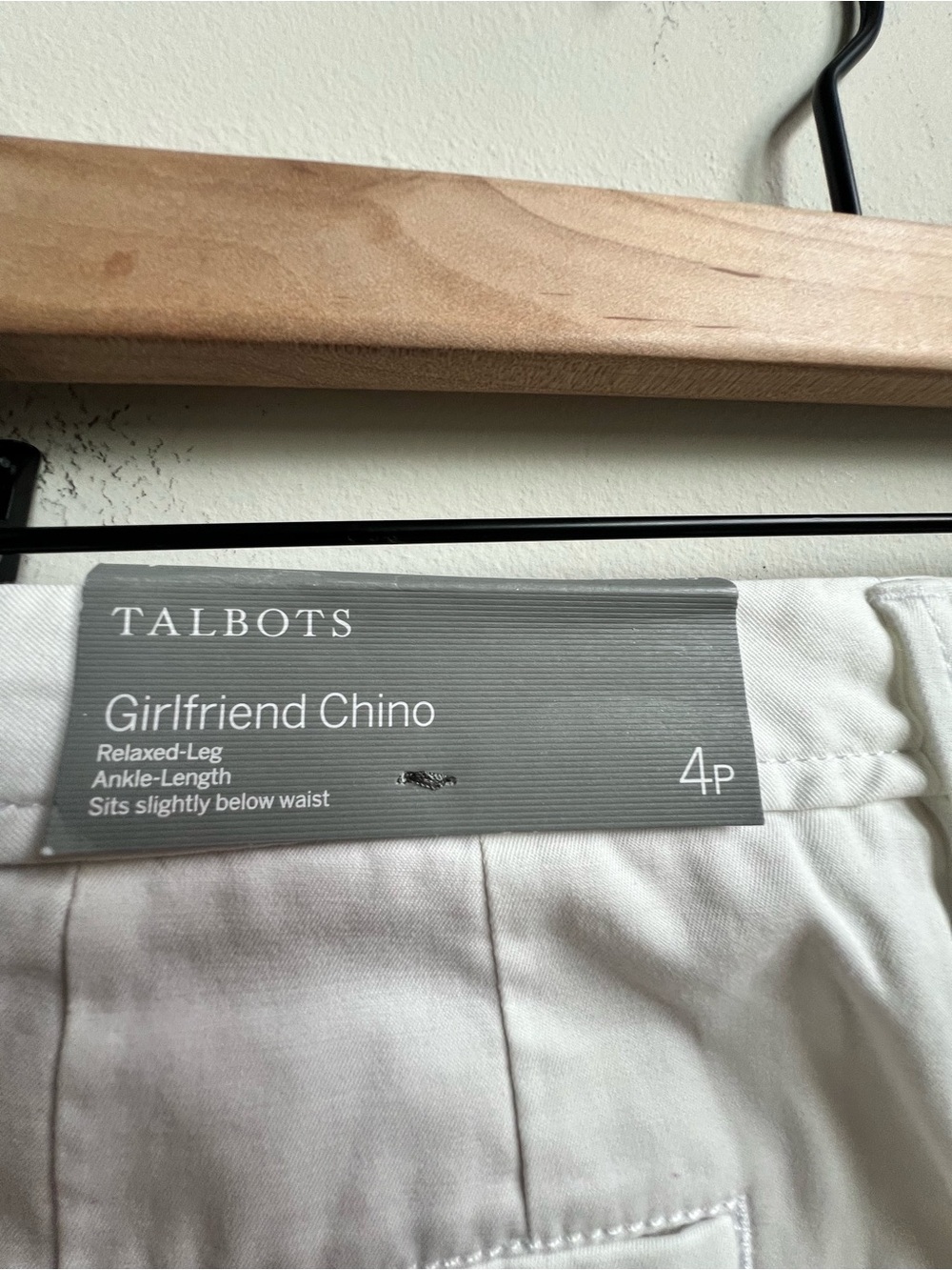 NWT Talbots Girlfriend Supersoft Chino Pants 4 Petite Ankle Length White Relaxed - Picture 14 of 14